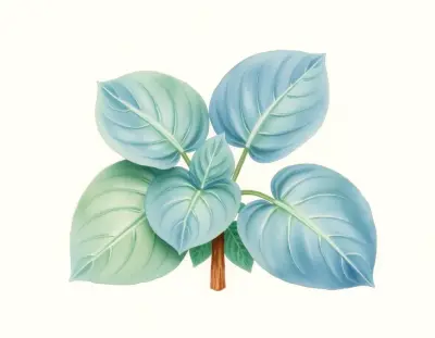 AI-generated watercolor illustration of Hosta 'Grey Goose' (not a photograph)