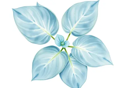 AI-generated watercolor illustration of Hosta 'Greybeard' (not a photograph)