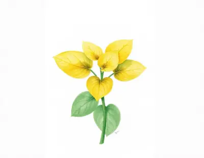 AI-generated watercolor illustration of Hosta 'Groovy Yellow' (not a photograph)