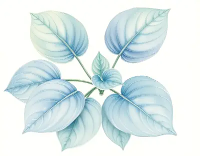 AI-generated watercolor illustration of Hosta 'Hammered Gold' (not a photograph)