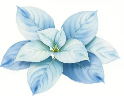 AI-generated watercolor illustration of Hosta 'Hampshire Farms Going Green' (not a photograph)