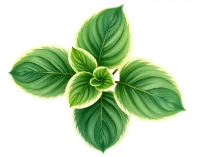 AI-generated watercolor illustration of Hosta 'Hanky Panky' (not a photograph)