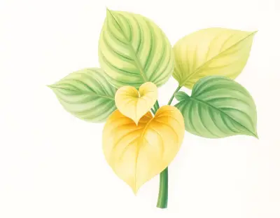 AI-generated watercolor illustration of Hosta 'Heaven on Earth' (not a photograph)