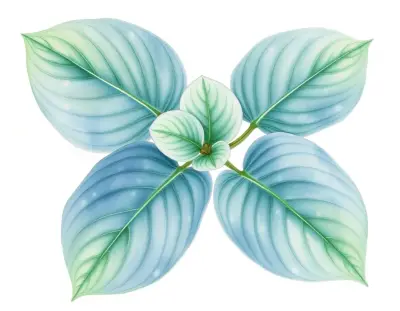 AI-generated watercolor illustration of Hosta 'Heavenly Green' (not a photograph)