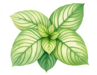 AI-generated watercolor illustration of Hosta 'Heavy Duty' (not a photograph)