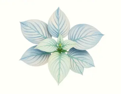 AI-generated watercolor illustration of Hosta 'Her Eyes Were Blue' (not a photograph)