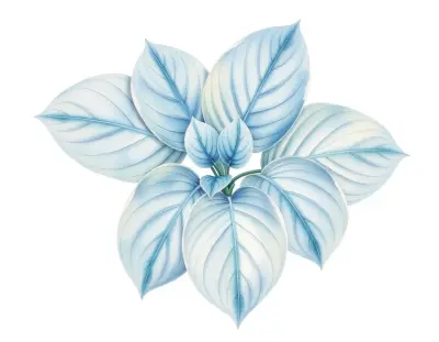AI-generated watercolor illustration of Hosta 'Herb Altman' (not a photograph)