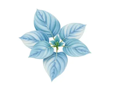 AI-generated watercolor illustration of Hosta 'Hidden Treasure' (not a photograph)