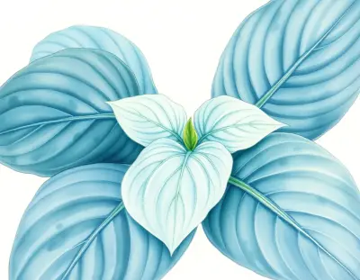 AI-generated watercolor illustration of Hosta 'High Impact' (not a photograph)