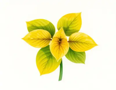 AI-generated watercolor illustration of Hosta 'Hime Ogon Iwa' (not a photograph)