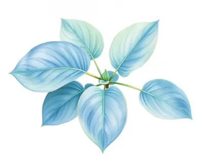 AI-generated watercolor illustration of Hosta 'Hime Tokudama' (not a photograph)