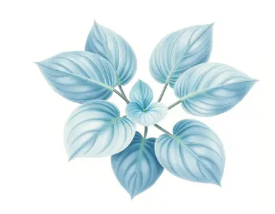 AI-generated watercolor illustration of Hosta 'Holly's Velvet Piecrust' (not a photograph)