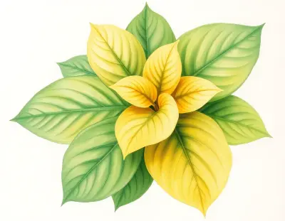 AI-generated watercolor illustration of Hosta 'Holy Toledo' (not a photograph)