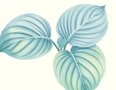 AI-generated watercolor illustration of Hosta 'Hometown Hero' (not a photograph)