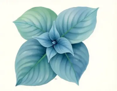 AI-generated watercolor illustration of Hosta 'Honey Hill Blue Blood' (not a photograph)