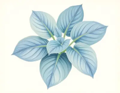 AI-generated watercolor illustration of Hosta 'Honey Hill Bubble Up' (not a photograph)
