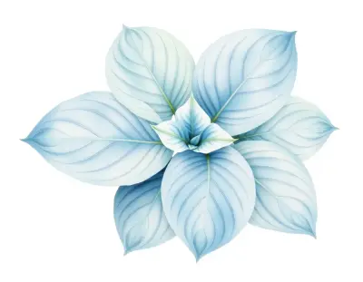 AI-generated watercolor illustration of Hosta 'Honey Hill Shimmer and Shimmy' (not a photograph)