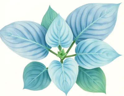 AI-generated watercolor illustration of Hosta 'Honey Hill Wayward Heart' (not a photograph)