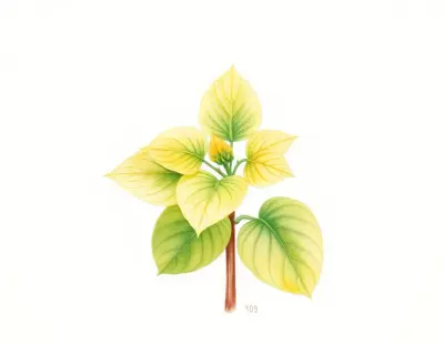 AI-generated watercolor illustration of Hosta 'Honey Moon' (not a photograph)
