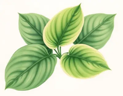 AI-generated watercolor illustration of Hosta 'Honeysong' (not a photograph)