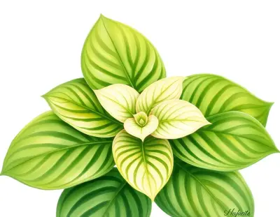 AI-generated watercolor illustration of Hosta 'Humor' (not a photograph)
