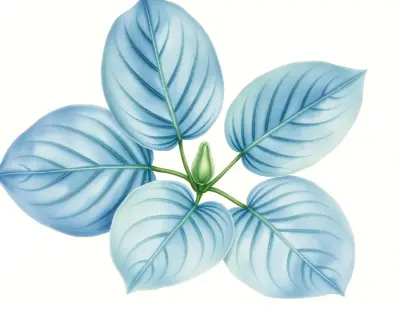 AI-generated watercolor illustration of Hosta 'Hypnosis' (not a photograph)