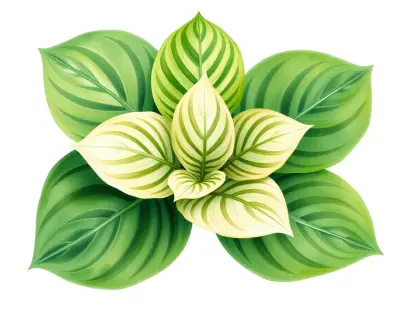 AI-generated watercolor illustration of Hosta 'Ice Cream' (not a photograph)