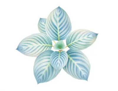 AI-generated watercolor illustration of Hosta 'Ilona' (not a photograph)
