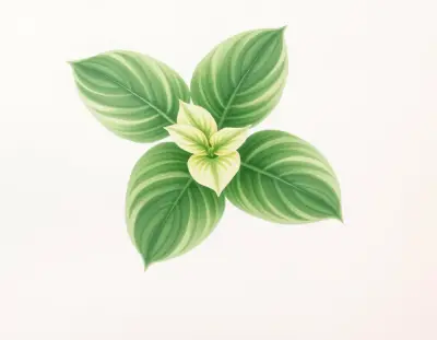 AI-generated watercolor illustration of Hosta 'Imperial Dragon' (not a photograph)