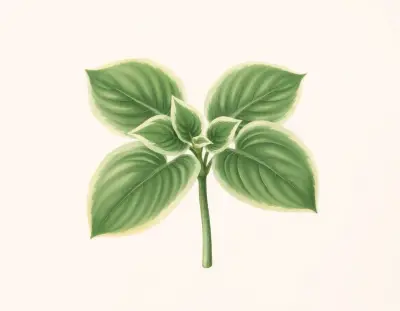 AI-generated watercolor illustration of Hosta 'Indian Summer' (not a photograph)