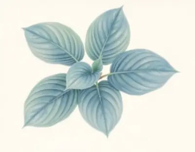 AI-generated watercolor illustration of Hosta 'Inspire Greatness' (not a photograph)