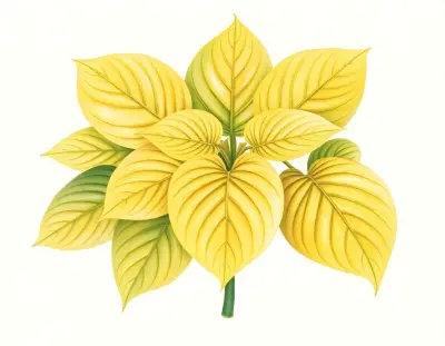 AI-generated watercolor illustration of Hosta 'Iowa Hawkeye' (not a photograph)