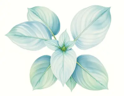 AI-generated watercolor illustration of Hosta 'Iris Frazier' (not a photograph)