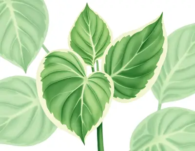 AI-generated watercolor illustration of Hosta 'Iron Gate Special' (not a photograph)