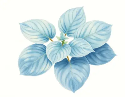 AI-generated watercolor illustration of Hosta 'Island Fling' (not a photograph)