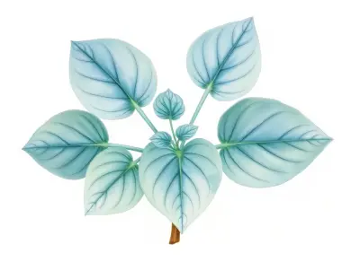 AI-generated watercolor illustration of Hosta 'Itty Bitty' (not a photograph)