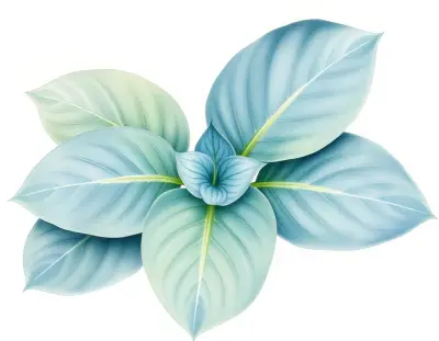 AI-generated watercolor illustration of Hosta 'Ivory Queen' (not a photograph)