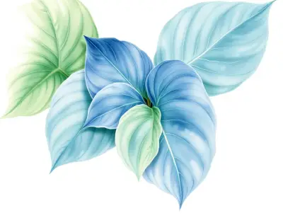 AI-generated watercolor illustration of Hosta 'J. D.'s Luck' (not a photograph)