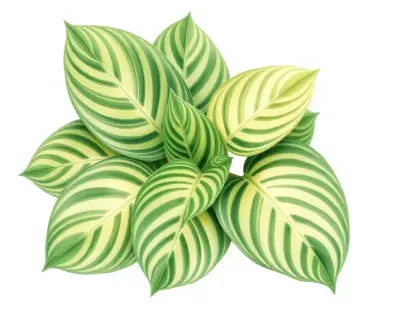 AI-generated watercolor illustration of Hosta 'Jade Beauty' (not a photograph)