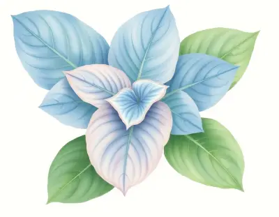 AI-generated watercolor illustration of Hosta 'James Monroe' (not a photograph)