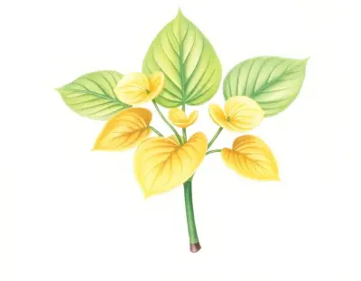 AI-generated watercolor illustration of Hosta 'Jami' (not a photograph)