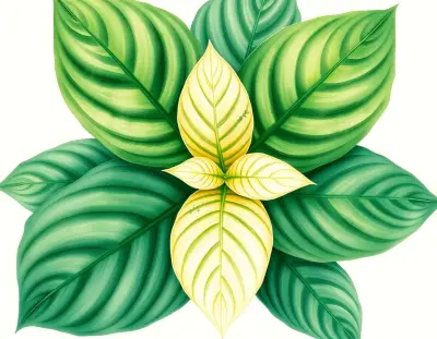 AI-generated watercolor illustration of Hosta 'Jay P. Warren' (not a photograph)