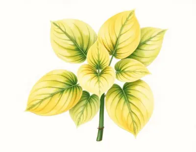 AI-generated watercolor illustration of Hosta 'Jaz' (not a photograph)