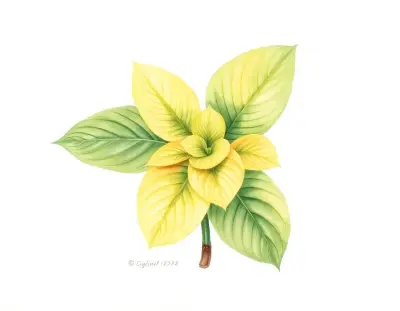 AI-generated watercolor illustration of Hosta 'Jean Ferris Ruh' (not a photograph)