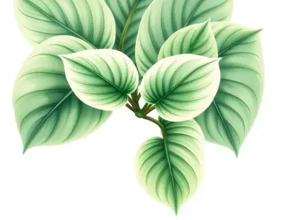 AI-generated watercolor illustration of Hosta 'JenElaine' (not a photograph)