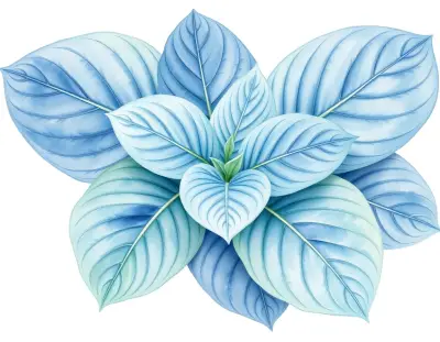 AI-generated watercolor illustration of Hosta 'Jessica Lynn' (not a photograph)