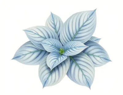 AI-generated watercolor illustration of Hosta 'Jim Matthews' (not a photograph)