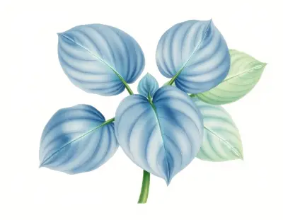 AI-generated watercolor illustration of Hosta 'John Tyler' (not a photograph)