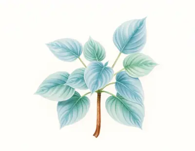 AI-generated watercolor illustration of Hosta 'Judi's Joy' (not a photograph)