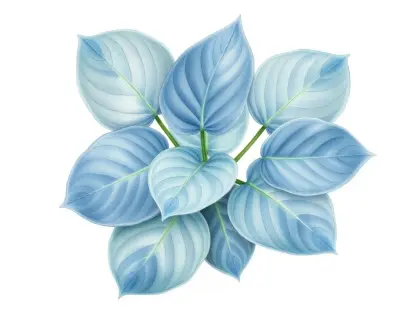 AI-generated watercolor illustration of Hosta 'Jumbo Mouse Ears' (not a photograph)